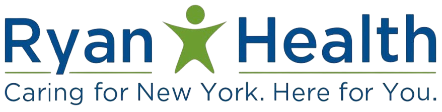 Ryan Health logo with slogan Caring for New York Here for You