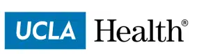 UCLA Health logo featuring blue and white text on a clean background