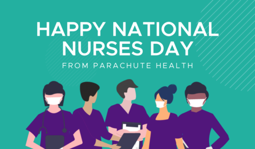 Illustration of nurses celebrating National Nurses Day from Parachute Health