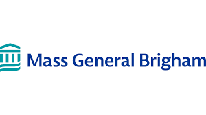 Logo of Mass General Brigham healthcare system with stylized building icon