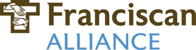Franciscan Alliance logo with a cross and hands design on the left side
